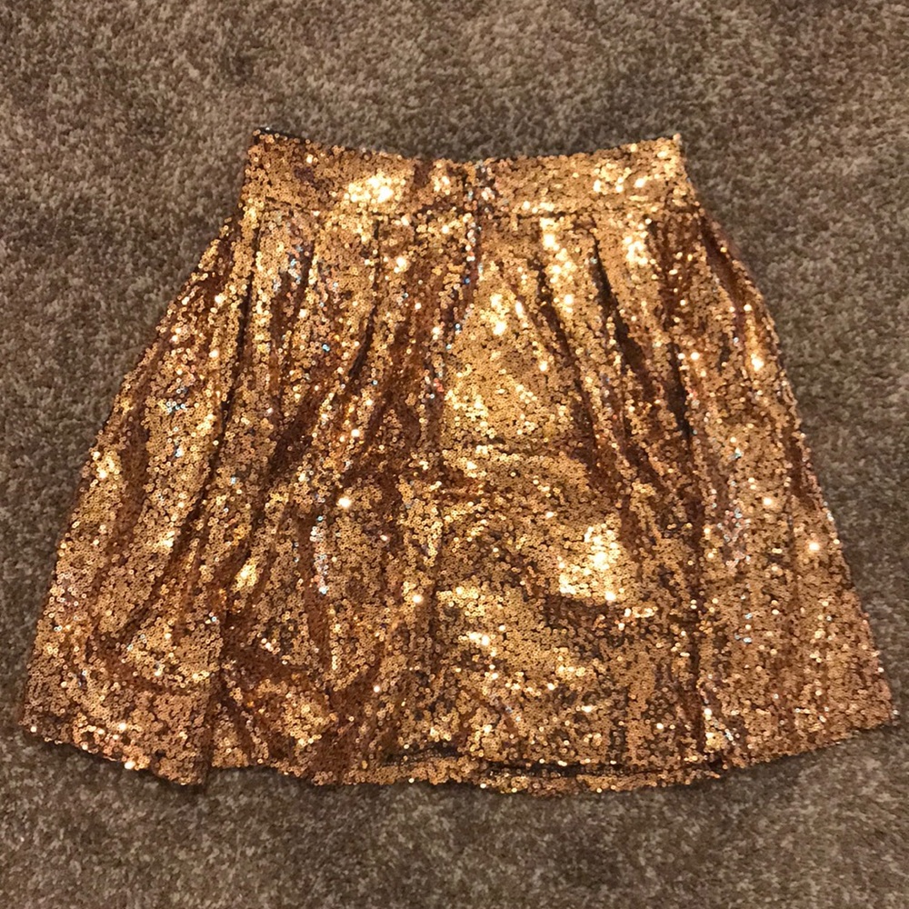 High waist sequin skirt